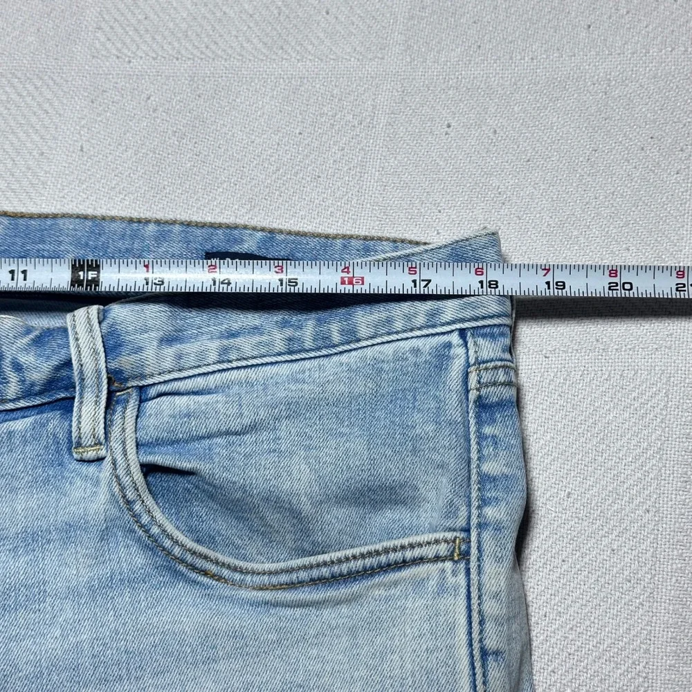 Faherty Jeans Mens 36x30 Organic Cotton Stretch Straight Leg Light Wash Blue